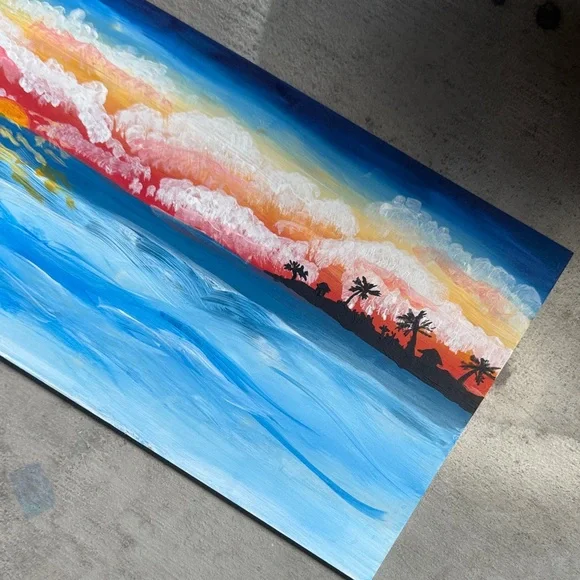 Tropical Sunset Canvas Art - Picture 3 of 10